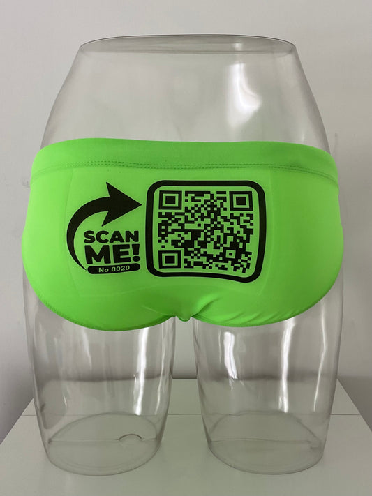 MyQRswimbath®-no0011-sizeS-(RECEPTION)brandmarkADDICTED-colorNEON GREEN 69€